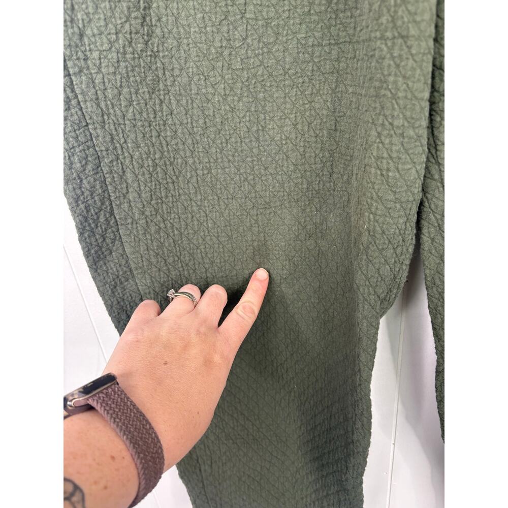 Madewell Olive Green Pull On High Rise Tapered Pants XL Diamond Jacquard - Picture 5 of 9